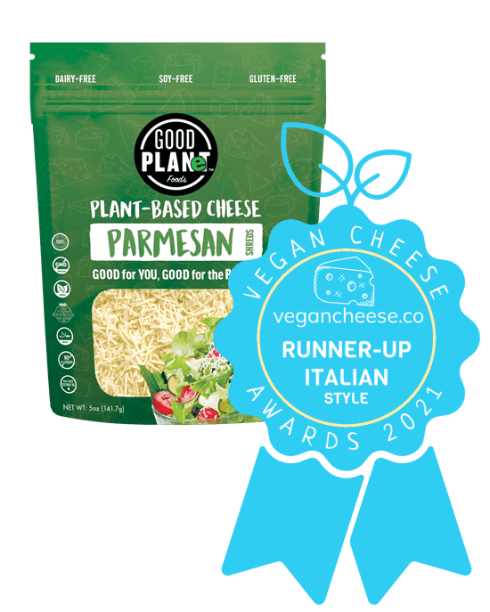 good planet foods parmesan italian style runner up vegan cheese awards 2021