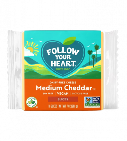 Follow Your Heart Medium Cheddar Vegan Cheese Slices