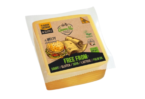 Green Vie Cheddar Flavour Vegan Cheese Slices