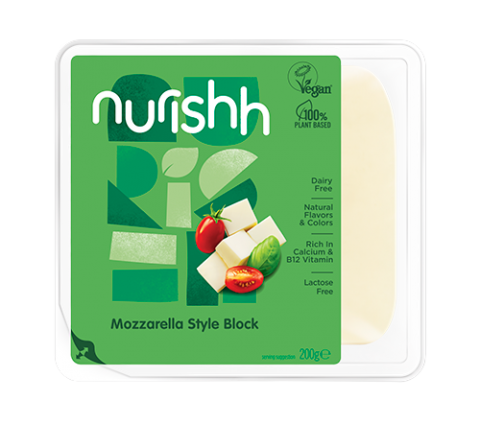 Nurishh Mozzarella Style Vegan Cheese Block
