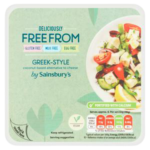 Sainsbury's Deliciously Free From Greek-Style Coconut-Based Alternative to Cheese