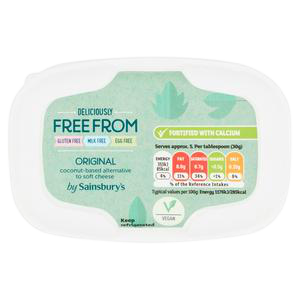 Sainsbury's Deliciously Free From Original Coconut Based alternative To Soft Cheese