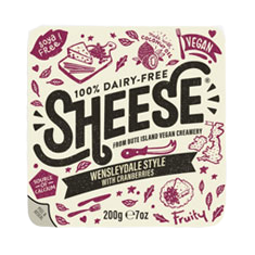Sheese Wensleydale Style with Cranberries Vegan Cheese