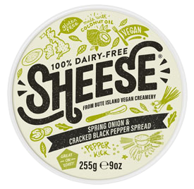 Sheese Creamy Spring Onion and Cracked Black Pepper Vegan Cheese Spread
