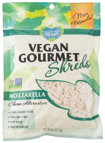 vegan cheese shreds and grated cheeses