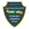 best american vegan cheese awards badge 2022